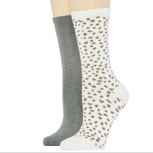 🔹5/$25🔹 NWT‎ Crew Socks. 2 Pairs. Women’s Size 4-10